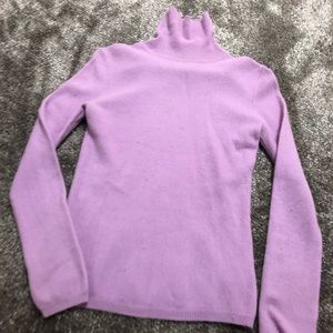 CASHMERE soft pink turtle neck pullover